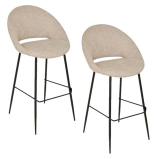 Lot De 2 Tabourets De Bar Amago - Beige