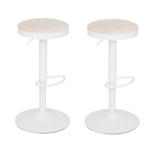 Lot De 2 Tabourets De Bar En Métal Ilsa - Ivoire