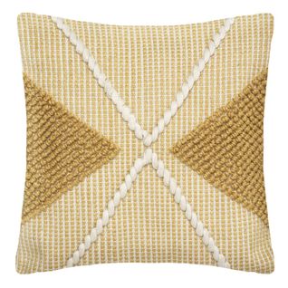 Coussin Recyclable "row Ocre" 45 X 45 Cm