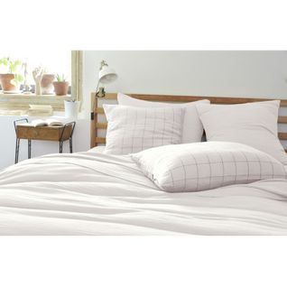 Taie D'oreiller Tissé-teint Grands Carreaux Déco Gaïa Match 60 X 60 Cm et 50 X 70 Cm Gaze De Coton