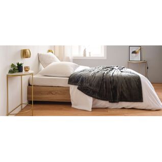 Plaid Microvelours Côtelé "dolce" 150 X 200 Cm