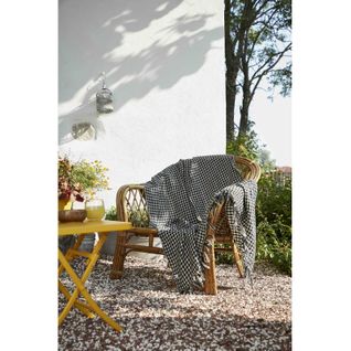 Plaid à Franges Tissé Teint "gaspard" - 130x160 Cm - L'effet Papillon