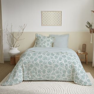 Parure De Draps 4 Pièces Pour Lit 140 X 190 Cm Agathe Céladon