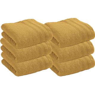 Lot De 6 Serviettes De Toilette Éponge "spa" 50 X 100 Cm / 400 Gr/m²