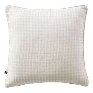 Coussin Déhoussable Avec Passepoil Tissé Teint "vickie" -  Cm - "gaze De Coton"