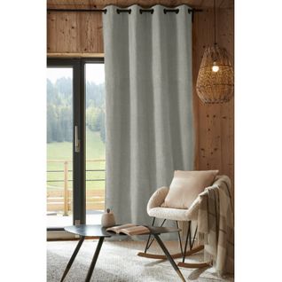 Rideau Occultant Phonique Et Thermique Doublé Polaire "bjorn" 100% Opaque