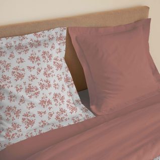 Parure De Draps 4 Pièces "vanessa" Pour Lit 140 X 190 Cm Eloise Abricot
