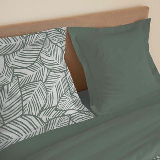 Parure De Draps 4 Pièces "vanessa" Pour Lit 140 X 190 Cm Fira Romarin