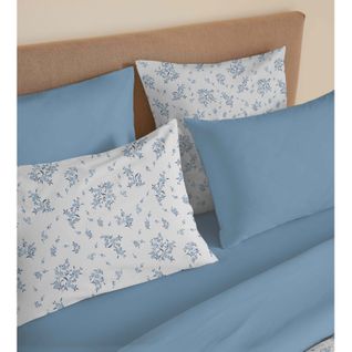Pack Complet Housse De Couette Réversible "vanessa" 6 Pièces Pour Lit 160 X 200 Louise Bleu