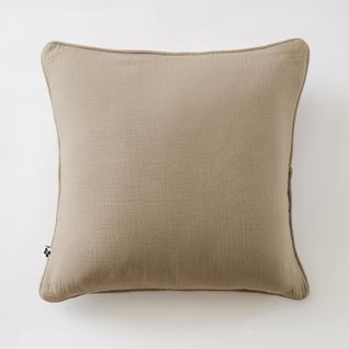 Coussin Déhoussable Avec Passepoil "gaïa" 45 X 45 Cm "gaze De Coton"