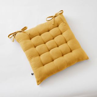 Assise Matelassée 16 Points "gaïa" 40 X 40 Cm "gaze De Coton"