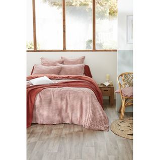 Housse De Couette Réversible "vickie" Tissé-teint - 240x220 Cm - "gaze De Coton"