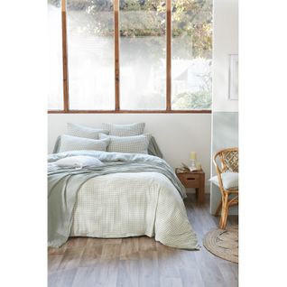 Housse De Couette Réversible "vickie" Tissé-teint - 240x220 Cm - "gaze De Coton"