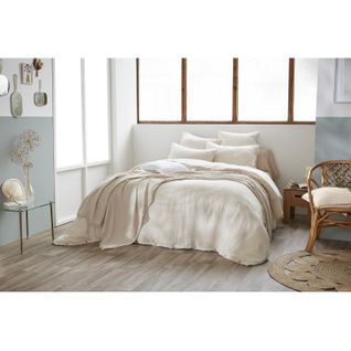 Housse De Couette Réversible "vickie" Tissé-teint - 240x220 Cm - "gaze De Coton"