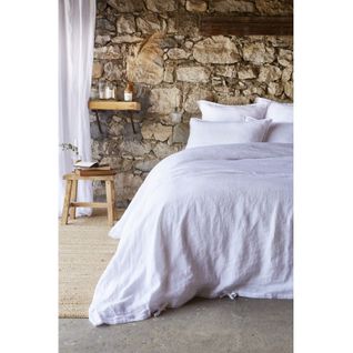 Housse De Couette "soline" - 140x200 Cm - Lin Lavé L'effet Papillon