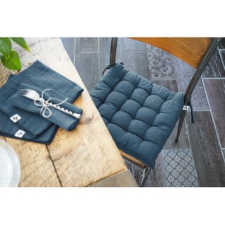 Assise Matelassée Outdoor Déperlant - Anti-uv "kala" En Coton 38 X 38 Cm