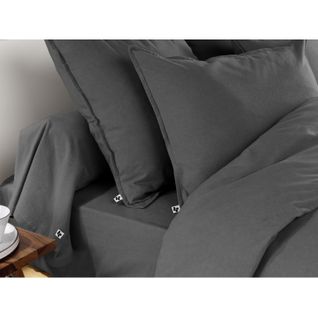 Taie de traversin unie en coton, Scenario - Gris perle - 85 x 185 cm Taie de traversin unie en coton, Scenario - Gris perle - 85 x 185 cm