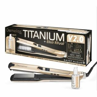 Coffret Lisseur Vapeur Titanium V2 Elixir Ritual Demeliss - 5 Niveaux De Température