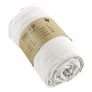 Drap-housse 1 Personne 90 X 190 Cm – Flanelle Chaude – Bonnet 30 Cm – Candice Blanc