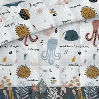 Couette Imprimée 220x240 Cm Avec Taies Coton Octopia