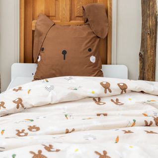 Parure De Lit Enfant 140x200 Cm Coton Pompon