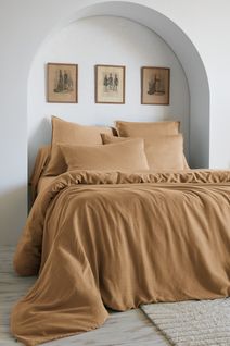 Taie De Traversin 43 X 185 Cm - Lyocell Uni Lysandre Camel - 147 G/m²