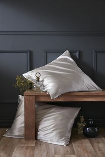 Taie D'oreiller 63 X 63 Cm - Soie De Mûrier Soanne Argent