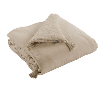 Édredon 150 X 150 Cm – Double Gaze De Coton – Gaïa Ficelle