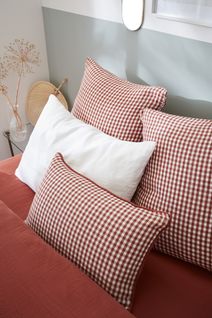 Taie D’oreiller 50 X 70 Cm – Gaze De Coton Tissée Teinte Vickie Terracotta