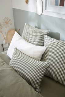 Taie D’oreiller 50 X 70 Cm – Gaze De Coton Tissée Teinte Vickie Romarin