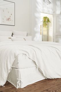 Drap Housse 90 X 190 Cm – Lin Lavé Français Luxe Soline – Blanc