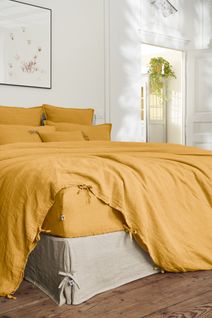 Drap Housse 90 X 190 Cm – Lin Lavé Français Luxe Soline – Miel