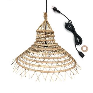 Suspension D'extérieur Avec Cable Gaia Beige Fibre Naturelle D60cm