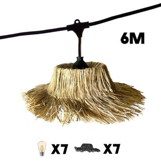 Guirlande Lumineuse Raccordable Tahiti Light Connectable Beige Paille 6m