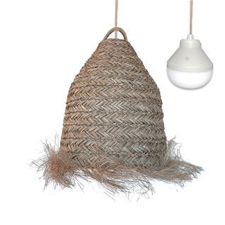 Suspension Nomade Anafi Beige Jonc De Mer H47cm
