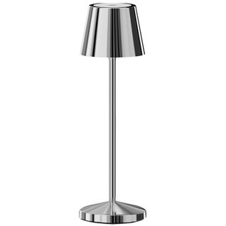 Lampe De Table Sans Fil Emily Argent Aluminium H25cm