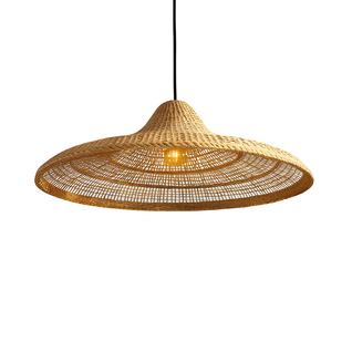 Suspension Nomade Freya Large Bois Herbe Marine D70 Cm