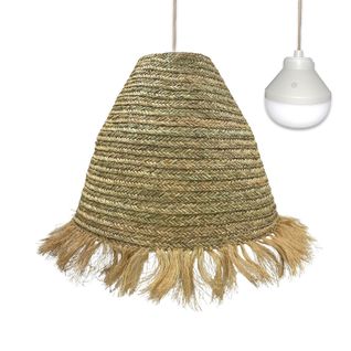 Suspension Nomade Big Anafi Beige Jonc De Mer D100 Cm