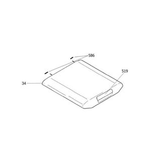 Couvercle Top D'origine (repère 34) Machine à Laver, Lave-linge 43036733 Candy