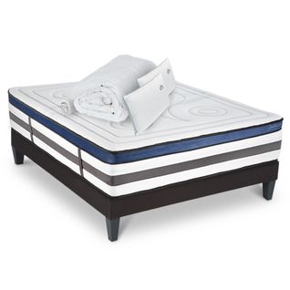Matelas Quintessence Mousse  Accueil Mémoire De Forme+ Sommier + Accessoires - 180 X 200 Cm