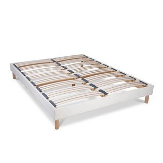 Sommier à Lattes Laine Bouclée Bianca - 140 X 200 Cm