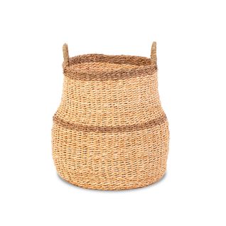 Panier Jonc De Mer Naturel Et Brun