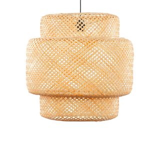 Abat Jour En Suspension Bambou Naturel Foncé