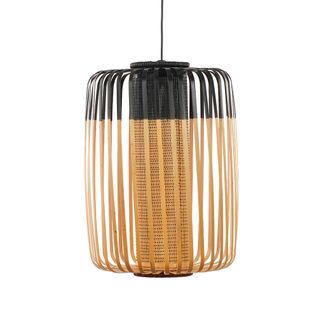 Suspension Cylindrique Bambou Bicolore