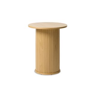 Table D'appoint Ronde Ø50 Cm - Bois Naturel - Alba