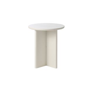 Table D'appoint Ronde Ø50 Cm - Bois Strié - Mirano