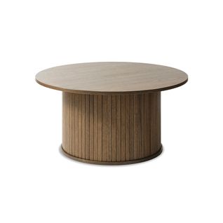 Table Basse Ronde Ø90 Cm - Bois Foncé - Alba