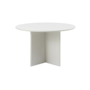 Table à Manger Ronde Ø110 Cm - Bois Strié - Mirano