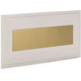 Tête De Lit 160x8x90 Bois Blanc/métal Doré