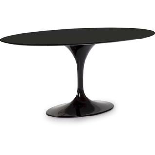Table 170x110x73 Mdf Noir/aluminium Noir